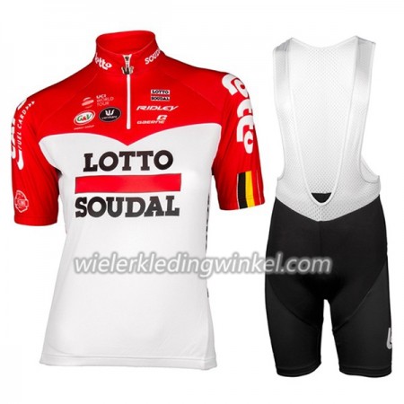 Set Fietsshirt + Korte Koersbroek 2018 Lotto Soudal N001